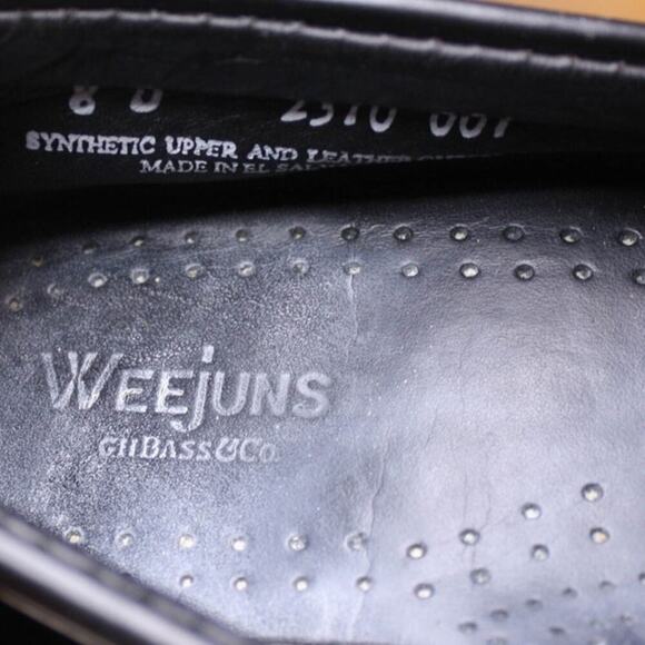 GH Bass & Co Weejuns Black Velvet Penny Loafers Men's Classic Lounge - Picture 4 of 5